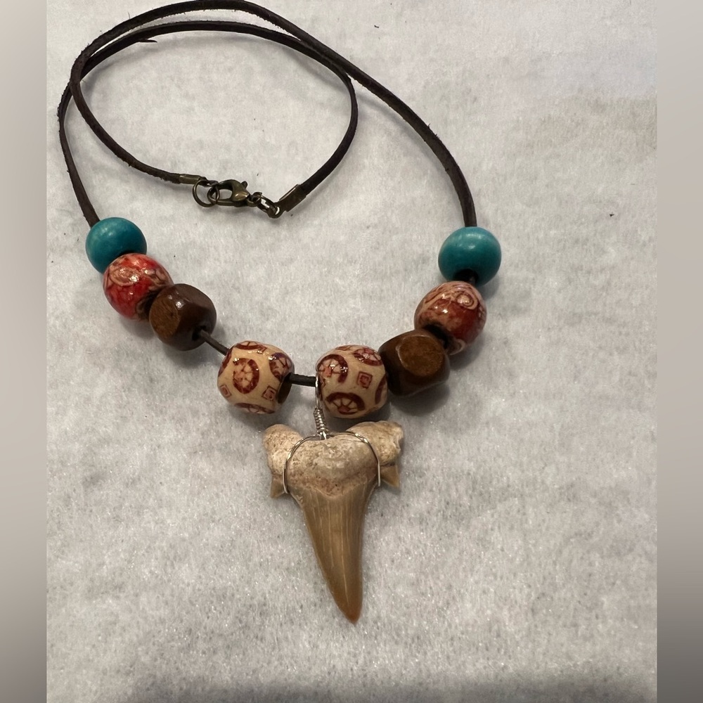 Shark Tooth with beads